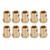 10PCS 12mm Hex Couplings Brass Flexible Coupler Joint for RC Motor Vehicle Tire Shaft with Screws
