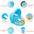 Baby Swimming Ring Inflatable Sunscreen Baby Swim Ring Inflatable Baby Swimming Aid Float Children s Swimming Ring with Steering Wheel and Awning