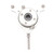 RC Helicopter Swashplate High Strength Aluminum Alloy Stainless Steel Cross Plate for FlyWing Bell206