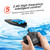 Remote Control Boat, 2.4G 20km/h High-speed Waterproof Remote Control Speed Boat with LED Lights Dual Motor 2 Battery
