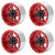 4pcs RC Wheel Rims Aluminum Alloy 1/10 RC Car Wheel Hub for D90 for TRX4 for SCX10