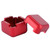Aluminum Portable Mini Magnetic Cue Tip Chalk Holder Billiard Pool Chalks Carrier (Red)