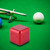 Aluminum Portable Mini Magnetic Cue Tip Chalk Holder Billiard Pool Chalks Carrier (Red)