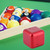 Aluminum Portable Mini Magnetic Cue Tip Chalk Holder Billiard Pool Chalks Carrier (Red)