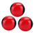 3PCS Red Black PU Leather High End Portable EPS Fine Colloidal Particle Juggling Ball