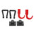 RC Car Trailer Metal Towing Buckle Tow Hooks D Shackles for Tamiya CC01 1/10 RC Crawler Upgrade PartsBlack