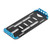 Aluminium Alloy Carbon Fiber Battery Mount Plate for Axial SCX10 CC01 F350 D90 1/10 Scale RC Car (Blue)