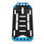 Aluminium Alloy Carbon Fiber Battery Mount Plate for Axial SCX10 CC01 F350 D90 1/10 Scale RC Car (Blue)