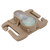 Outdoor Mini Survival Light IPX8 Waterproof Safety Signal Lamp with Belt for BagsMud Color Base White Light