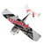 RC Airplane 2.4Ghz EPP Plastic Remote Control Aircraft Glider with LED Light for Beginner Adult Kids Red Three Battery