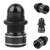 1Pair Aluminum Alloy Anodized Bike Tire Rim Wheel Air Valve Anti dust Cover Caps (Black)