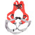 Red Gray Polyester Full Body Rock Climbing Harness Outdoor Protection Safety Belt