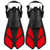 1 Pair Adjustable Swim Fins Soft TPR Open Heel Long Diving Flippers for Snorkeling