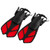 1 Pair Adjustable Swim Fins Soft TPR Open Heel Long Diving Flippers for Snorkeling