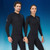 2mm Neoprene Men Women Diving Top with Front Zipper Wetsuits Jacket Long Sleeves Wetsuit Top for Snorkeling Scuba Diving Surfing Water Sports Swimming