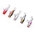5pcs 4.5cm/3.5g Fishing Lures Bass Hard Baits Topwater Poppers Lures 3D Eyes Lifelike Swimbaits for Freshwater Saltwater