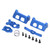 Aluminum Alloy Steering Group Servo Protector Mount Kit for Traxxas E Revo VXL 1/16 RC Car Blue