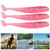 20PCS 7.5cm Soft Plastic Fishing Lures t tail Grub Worm Baits Fish Tackle Accessory(Pink)