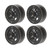 4PCS RC Beadlock Wheel Rim Hub 1.9in Black Brass Weighted Easy Install Durable RC Car Part for Axial SCX10 D90 D110 1/10 Remote Control Car