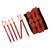 Tent Ropes Peg Buckles Reflective Ropes Set with Storage Bag for Outdoor Camping Red