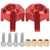 2Pcs RC Aluminium Steering Cup Knuckles for Axial SCX24 90081 1/24 RC Car Upgrade PartsRed