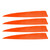 20pcs Feather Fletching High Speed Stable Flight Archery Arrows for Outdoor Arrows 4 Inch Orange