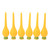 6pcs Golf Tees Plastic Cartoon Shape Golf Ball Tee Professional Golf Practice Ball Tees Pack Pineapple
