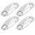 4pcs 100mm Heavy Duty Snap Rope Hook Stainless Steel Spring Snap Hook Clip Marine Grade Carabiner