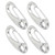 4pcs 100mm Heavy Duty Snap Rope Hook Stainless Steel Spring Snap Hook Clip Marine Grade Carabiner