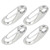 4pcs 100mm Heavy Duty Snap Rope Hook Stainless Steel Spring Snap Hook Clip Marine Grade Carabiner