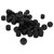 50PCS Blank Six Sided Dice Round Corner Plastic 0.6in Dice Cubes for Board Games DIY Sticker Math Teaching Party Black