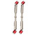 2 Pcs 107mm Stainless Steel Accessory Parts Drive Shafts for Axial SCX10 RC Crawler Car