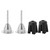 1 Pair Aluminum Alloy Bike Bicycle Handlebar Grip End Cap Plug Stopper Accessory(Titanium)