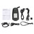 USB Bicycle Flashlight LED Computer Horn Light Bike Front Light Headlight Power DisplayBlack