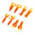 25pcs Silicone Crawfish Worm Lure Bait For Carp Bass Fishing(Orange)