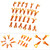 25pcs Silicone Crawfish Worm Lure Bait For Carp Bass Fishing(Orange)