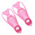 1Pair Kids Swim Training Fins Swimming Fins Learn Swimming Equipment for Boys Girls Pink White XXXS(32‑33)