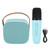 Mini Karaoke Machine with Wireless Microphone Portable Bluetooth Speaker for Kids Adults Blue