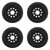 4 Pcs 1/10 RC Snow Tires Set with Wheels Strong Grip Anti Slip Rough Roads Harsh Environments Tyre Replacement for Traxxas A