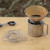 Folding Coffee Drip Rack Stainless Steel Handheld Coffee Filter Cup Holder for Outdoor Camping L