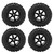 4Pcs 6 Holes Wheel Tyres Rubber Tires With Hubs for 1/10 Scale RC Crawler Off road Truck Car