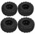 4pcs RC Front Rear Rubber Tires and 6 Spoke Wheel Rims Set for ARRMA SENTON 1/10 RC Car Upgrade Parts Black
