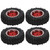 4PCS RC Car Wheels Mesh Wheels and Tires Set for Xiaomi Jimny XMYKC01CM 1/16 Remote Control Cars Red