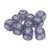 10pcs 6 Sided Dice Set Fun Interactive Waterproof Transparent Polyhedral Dice for Board Game Blue