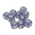 10pcs 6 Sided Dice Set Fun Interactive Waterproof Transparent Polyhedral Dice for Board Game Blue