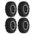 4PCS RC Car Wheels Mesh Wheels and Tires Set for Xiaomi Jimny XMYKC01CM 1/16 Remote Control Cars Black