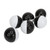 6PCS Golf Balls Synthetic Rubber Resin Putting Practice Ball for Golf Training Aid Accessories Black and White