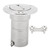 Stainless Steel Deck Funnel Water Oil Inlet Fill Filler Port Boat Gas Fuel Tank Cover Part38MM
