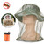 5Pcs Outdoor Anti Dust Breathable Anti Mosquito Mesh Hat Insect Prevention Net Anti Bee for Fishing Travel(green )