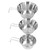 3 PCS Stainless Steel Camping Bowl Set Portable BBQ Folding Mug Bowls Mountaineering Picnic Cookware